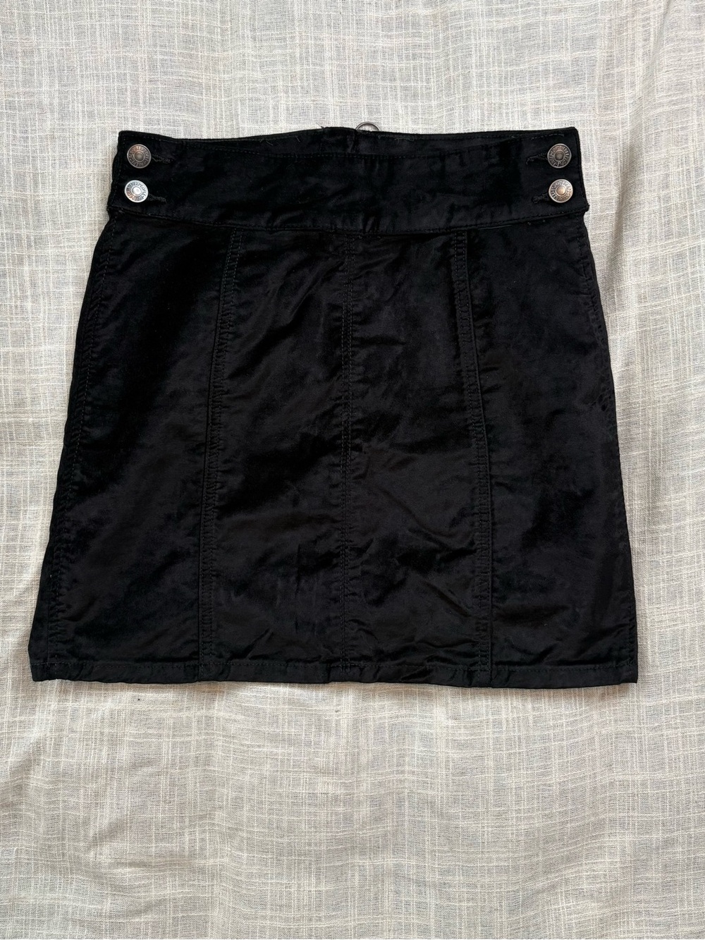 Free People Retro Velvet Mini Skirt Black Size 26